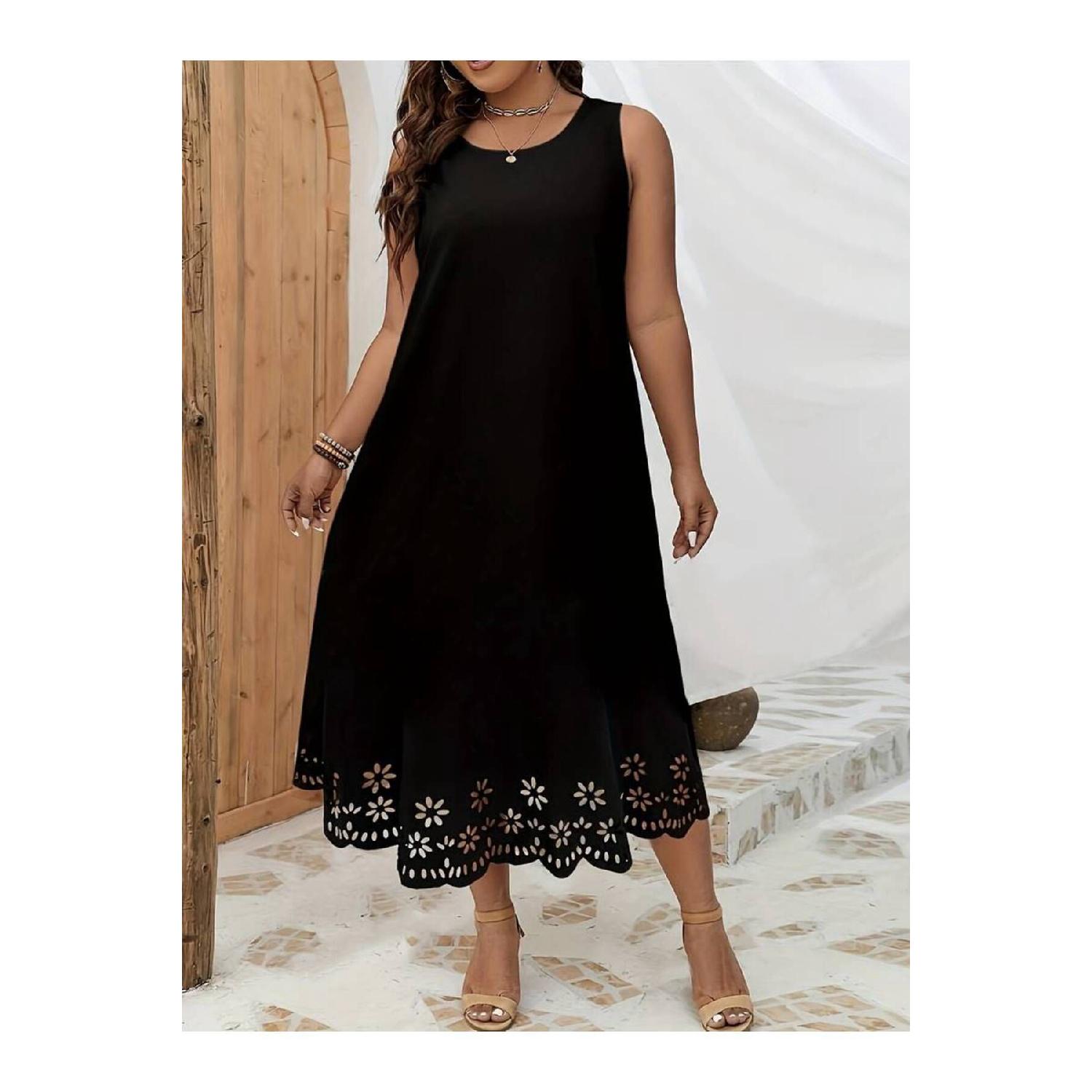 

Женское платье из импортного крепа длины миди S/M чёрный