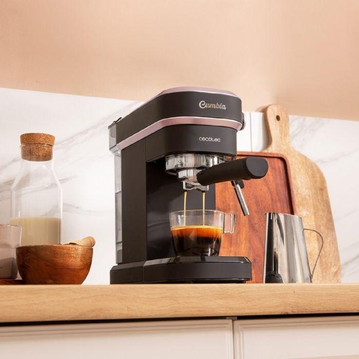 Cecotec Machine à Expresso Cafelizzia 890 Rose: Espressos et Cappuccino 1350 W Système Thermoblock 20 Bars 1,2 L