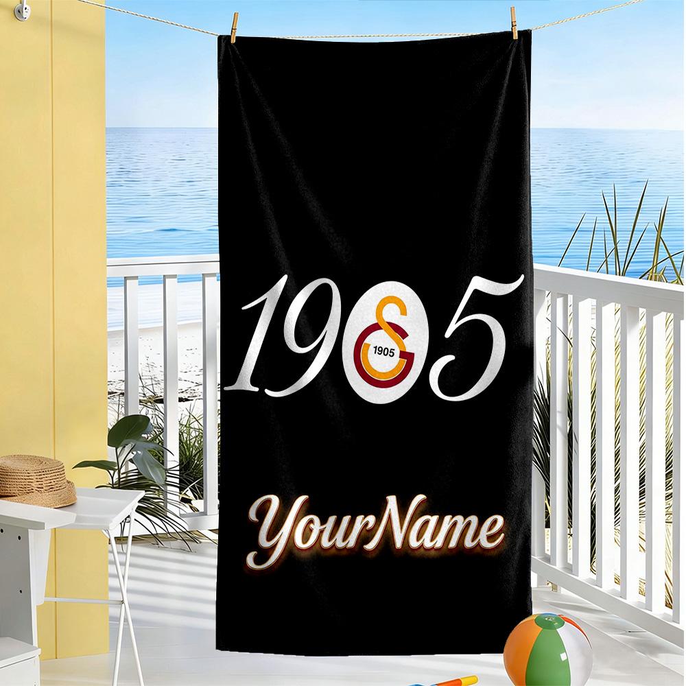 Galatasaray Personalized Text Beach Towel Soft Durable Quick-Dry Suitable for Sports Travel Swimming Yoga Bathroom Beach And Pool