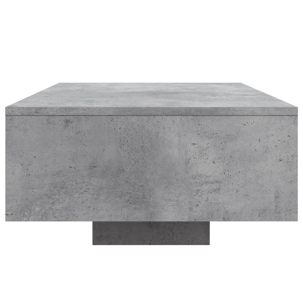 LED Coffee Table in Concrete Grey 85 x 55 x 31 cm