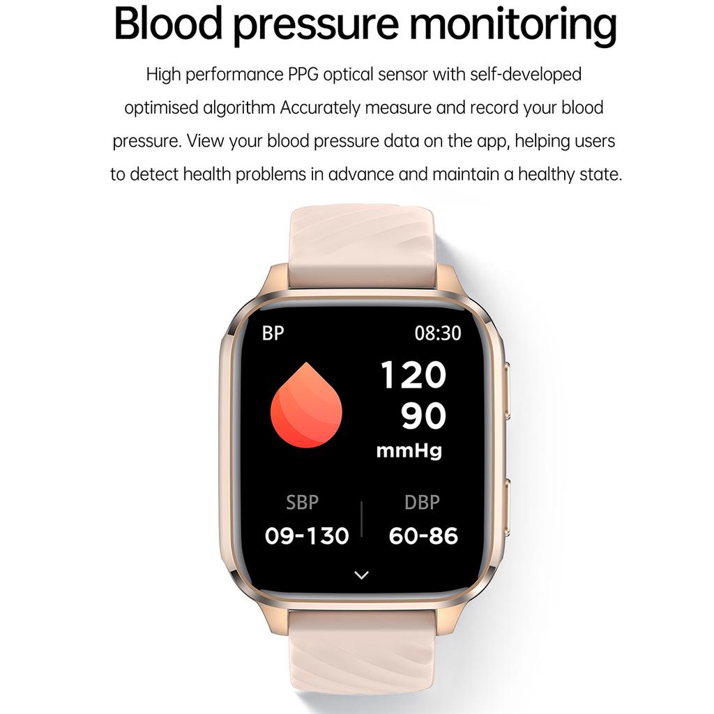 FW12 1.85 Inch Smart Watch Heart Rate Blood Oxygen Monitor Bluetooth-Compatible Call Health Tracker