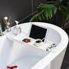 Bathroom Portable Tools Bathtub Shelf Extendable Bathtub Tray Shower Caddy Bamboo Bath Tub Rack Towel Holder Storage Organizer