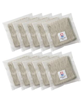 Imabari Mano Individualmente Mediano 22 x Hecho en Moffin Pañuelos de Toalla Beige con Toallas [aso], Juego de 10 Piezas, Envuelto, Grueso, 22cm, 100% Algodón,