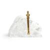 Minimalist Copper Abstract Figure Transparent Plaster Desktop Ornament for Living Room Decor