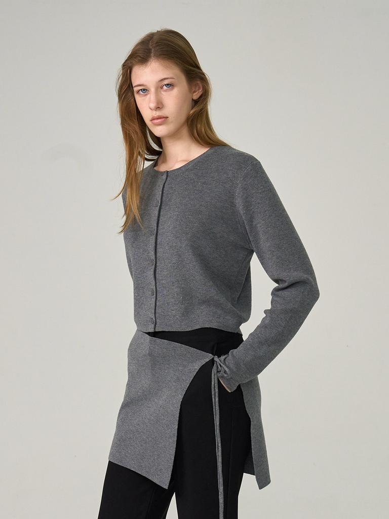 Hunch Layered Over Dress Set Knit Cardigan (2Colors)