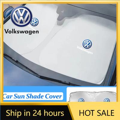 2026 New For VOLKSWAGEN VW Car Windshield Sun Shade Cover Blocks Rays Protector Auto Interiors For Volkswagen VW RLine R GTI Gol