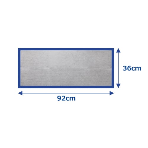 Alphamic Range Hood Filter, Stick-On, for Deep 90cm Range Hoods, White, Approx. 92cm Wide X 36cm High, Prevents Oil Stains, Easy Cleaning, Includes Re
