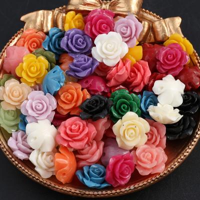 20Pcs/Pack Rose Shape Beads,Synthetic Coral Loose Beads for Jewelry Making DIY Necklaces Bracelets Accessories Mother's Day Gift 15mm