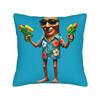 Tung Tung Tung Sahur chasing Tralalero Tralala Pillow Case  Graphic Pillow Cover For Living Room Sofa Funny Pillowcases