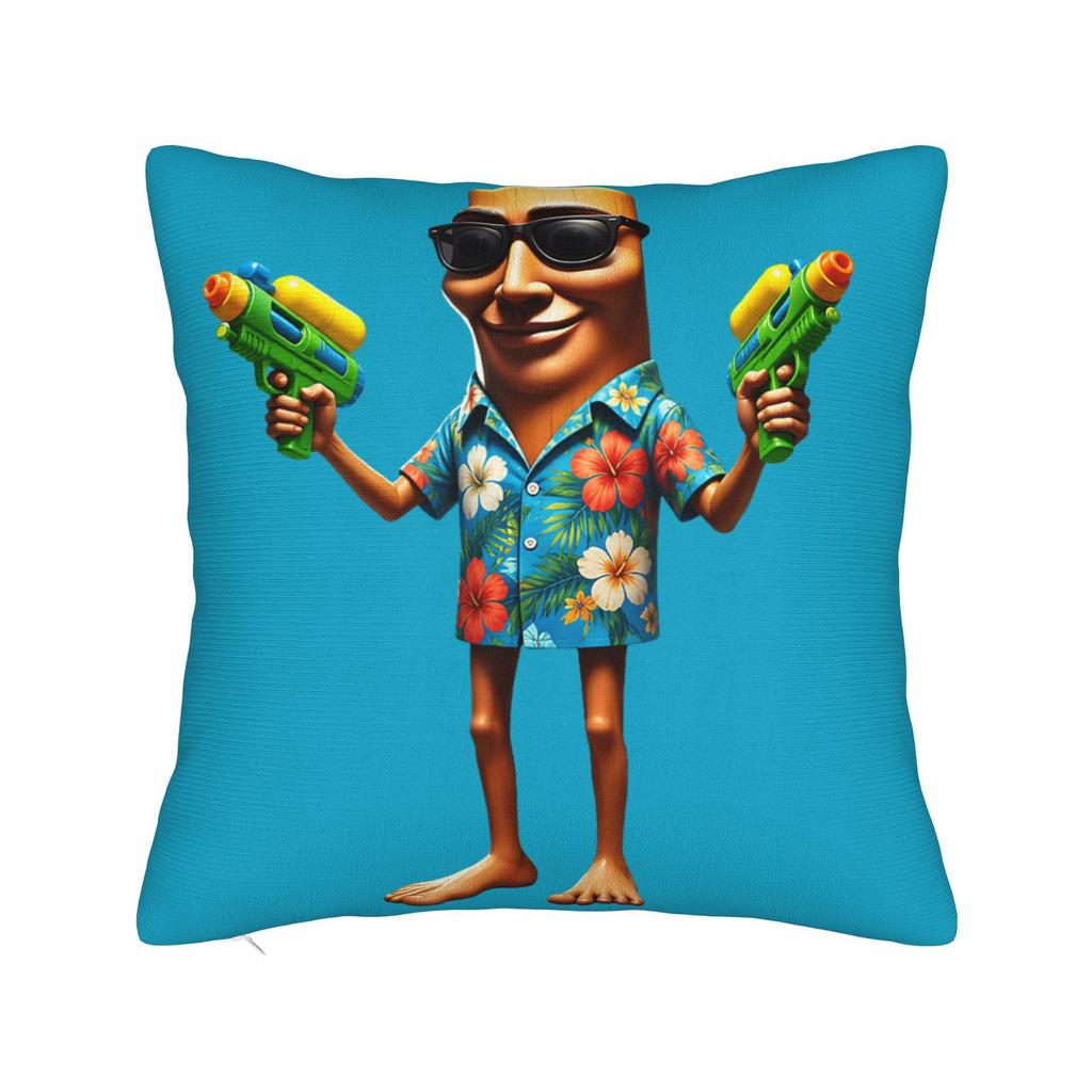 Tung Tung Tung Sahur chasing Tralalero Tralala Pillow Case Graphic Pillow Cover For Living Room Sofa Funny Pillowcases