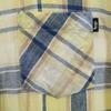STUSSY Linen Blend Check Pattern Short sleeve shirt L Yellow Men's Used