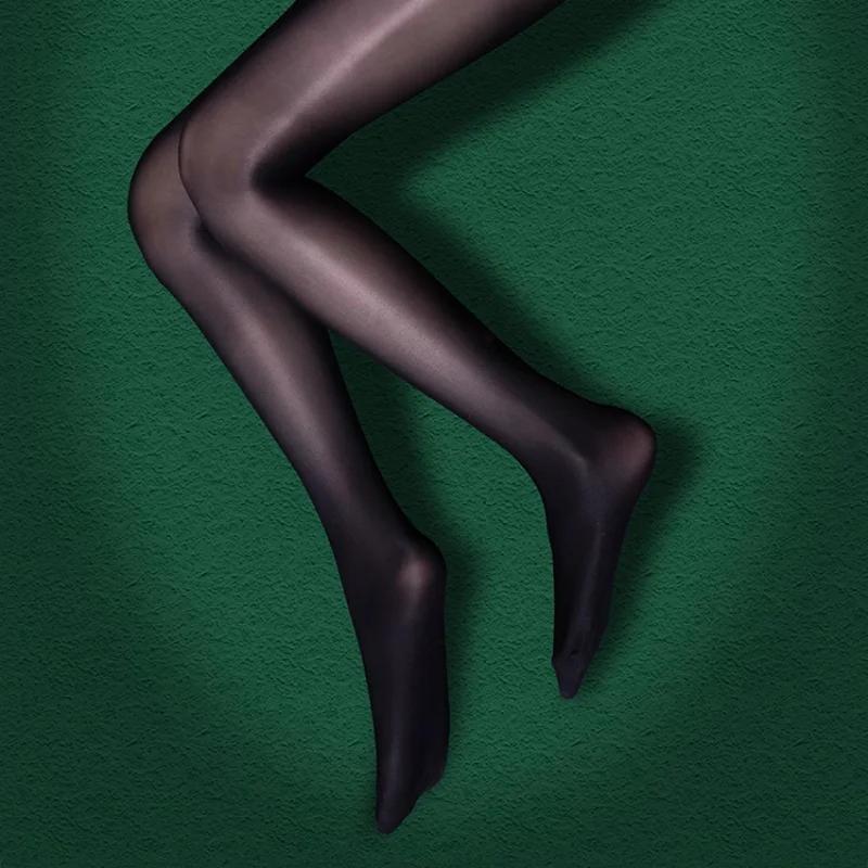 

Классические колготки женские с открытой ластовицей, масляно-блестящие колготки, гладкий нейлон, чулки для бальных танцев, тонкий трикотаж для ночного клуба для дам Closed Crotch