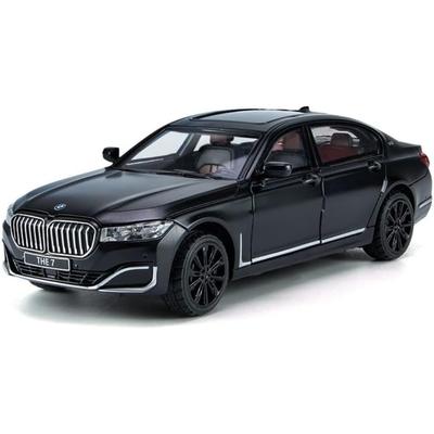 Modelo de coche BMW 760 a escala 1/24, coche de juguete de aleación de zinc con sonido y luz para niños, regalo para niñas