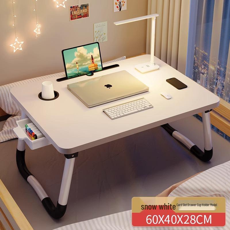 Foldable Bedside Table: Compact Desk for Dorms and Bedrooms