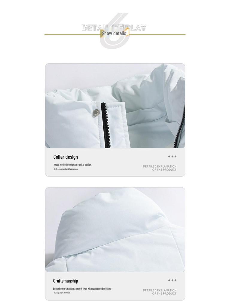 Trendige Herren-Stehkragen-Daunen-Baumwollweste - Herbst/Winter Lässige Weste Oberbekleidung für Paare