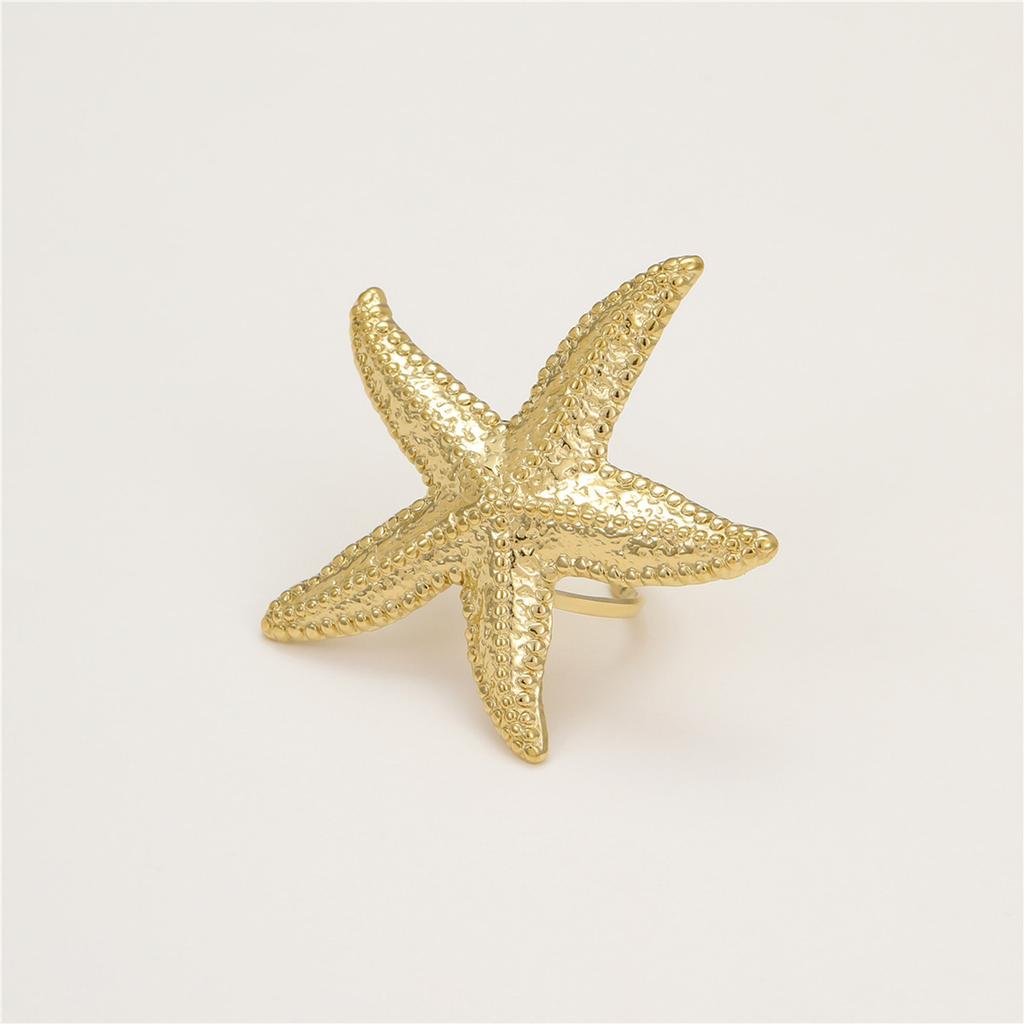 Multipurpose Ocean Themed Starfish Adjustable Rings Jewelry Accessory for Nature Loving Women and Beach Enthusiasts