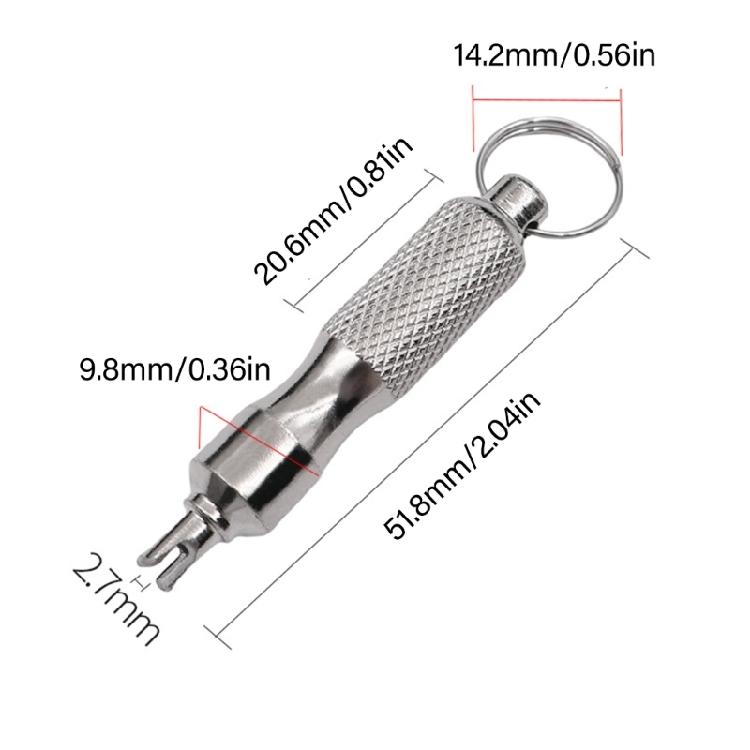 Practical Convenient Lightweight Tire Valves Wrench Keychain Disassembly Tool Suitable For Quick Access During Long Trip