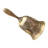 Exquisite Engraved Hand Dinner Bell Lotus Brass Call Bell Handbells Metal Hand Bell  For Wedding