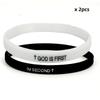 2pcs Mens Black White Silicone Bracelets With For Cross Symbol Durable Minimalist Wristbands Spiritual Accessories For Men Gift