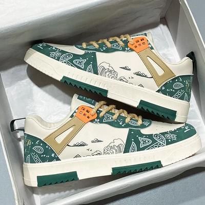 Fashion Men's Sneakers Stylish Versatile Comfortable Casual Shoes Lightweight Breathable Multicolor Platform Shoes Men's Skateboard Shoe
