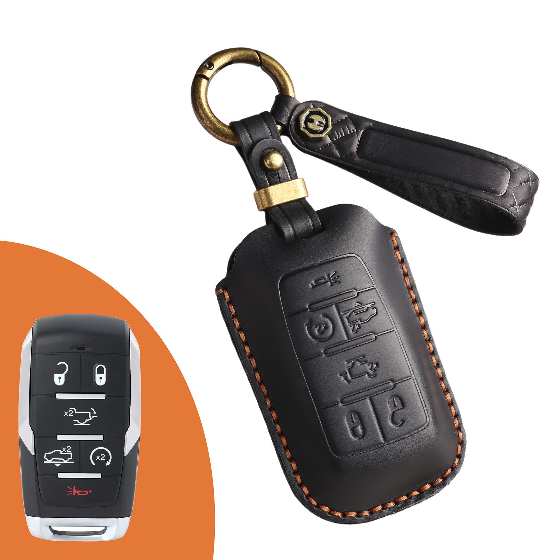 

Ретро чехол для ключа для автомобилей GM, GMC и Dodge Ram - Сделанная вручную сумка для ключа с пряжкой.