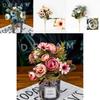 Elegant 1 Bunch 12 Heads High Realistic Artificial Tea Roses Perfect For Wedding Decorations And Events