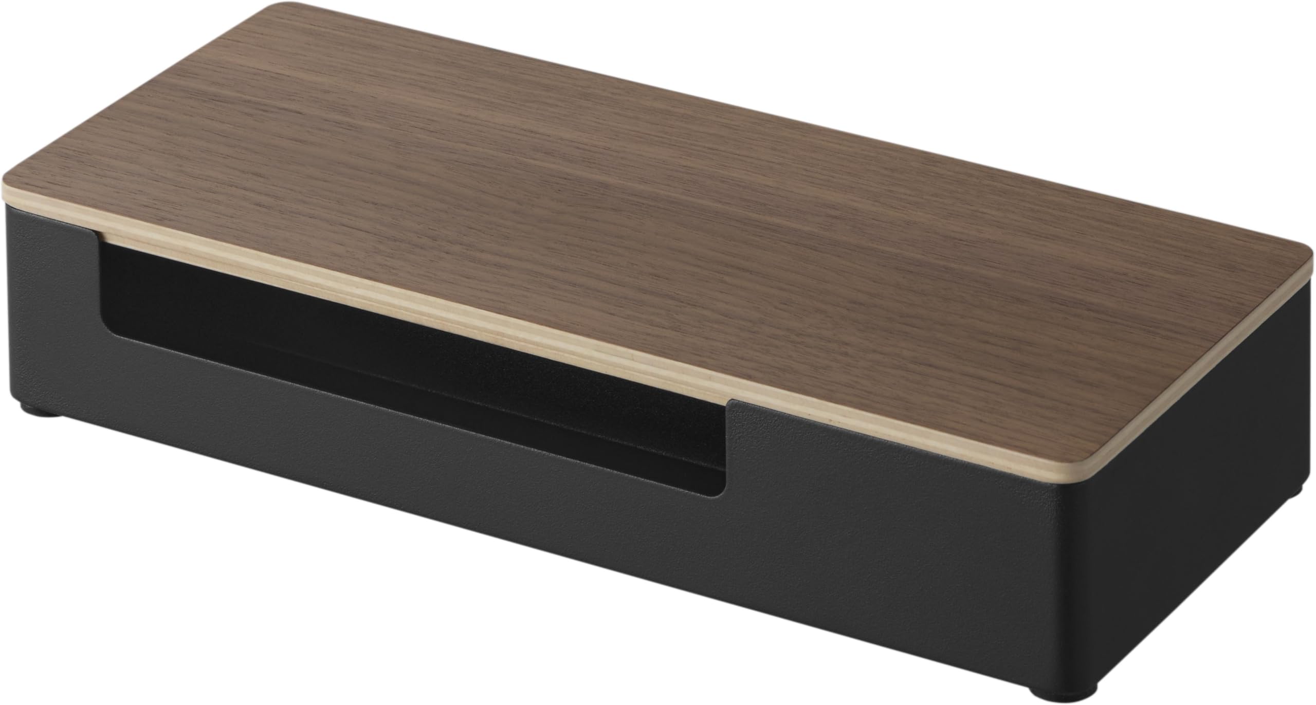 Yamazaki Lidded Amenity Small Item Storage RIN Amenity Small Item Storage Box with 10602 (Yamazaki Industries) & Box, Brown, W28.6×D12.1×H5.8cm, Case,