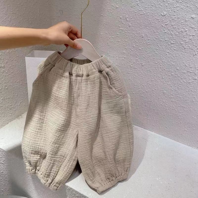 Boys' Vest Set Summer Children's Clothing Children's Baby Sleeveless Cropped Pants Two-piece Set Trendy