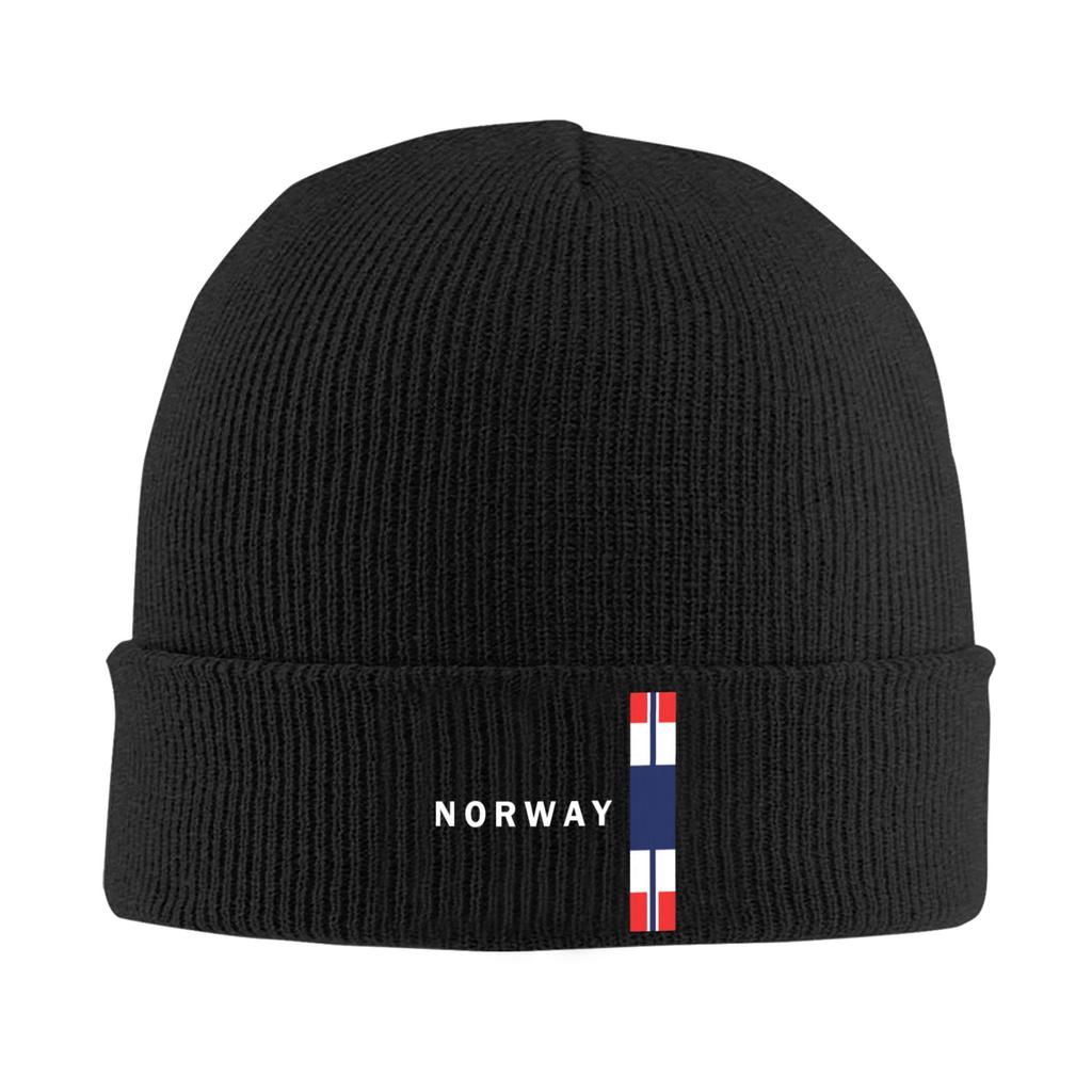 Coat of arms of Norway Skullies Beanies Caps Unisex Winter Warm Knit Hat Street Adult Norwegian Flag Bonnet Hats Outdoor Ski Cap