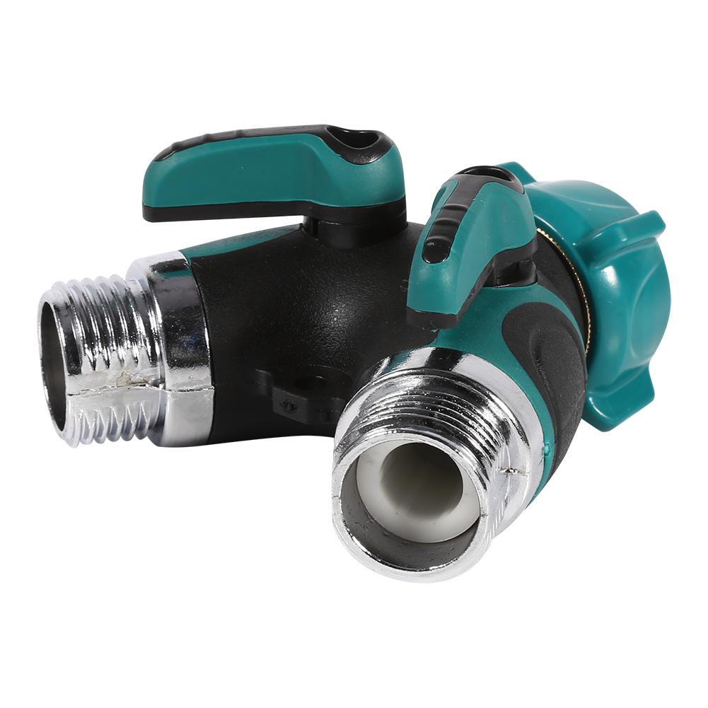 1Pc NPT3/4" 2 Way Heavy Duty Garden Hose Splitter Y Shape Valve Water Pipe Connector Adapter