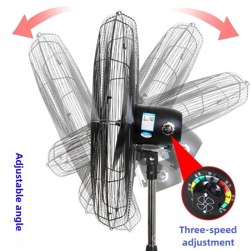 High Power Industrial Fan Wall Hanging Vertical Electric Fan Portable Home Commercial Factory Shaking Head Fan