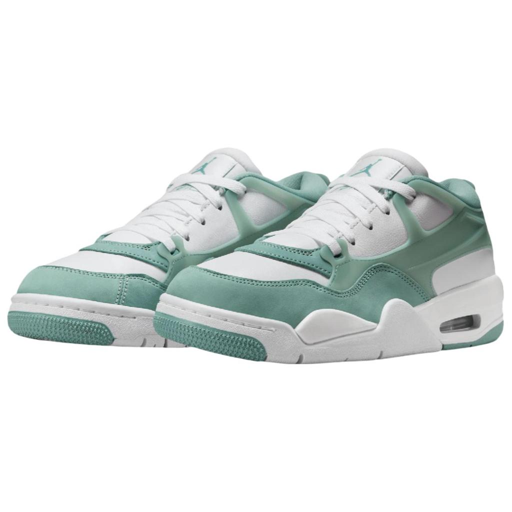 New Jordan Air Jordan 4 Anti Slip Wear Resistant Low Top Vintage Basketball Shoes Women's White Green FQ7940-138