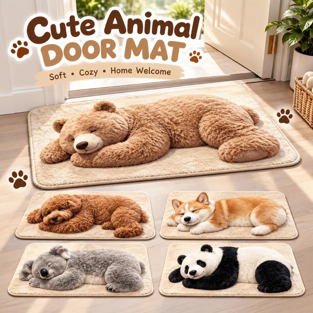 Skin-Friendly Bedroom Floor Mat Faux Cashmere Faux Cashmere Rug Cute Animal Area Rug Balcony