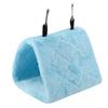 Soft Plush Hammock Hanging Cage Tent For Birds Parrot Winter Warm Bed Pet Toy (Blue S)