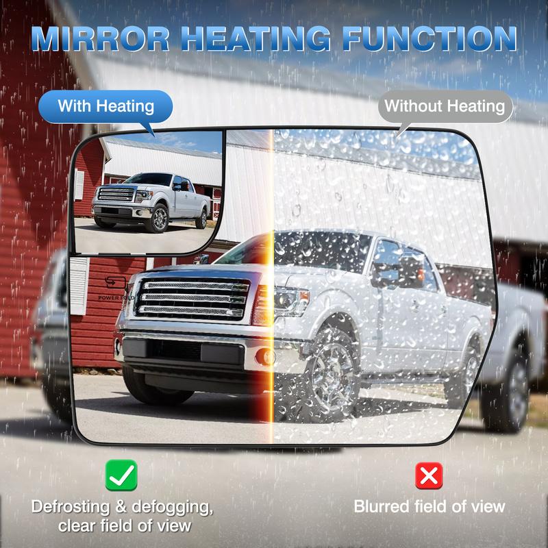 Left/Right Heated Side Mirror Glass Rearview Mirror For FORD F150 F-150 2004 2005 2006 2007 2008 2009 2010 2011 2012 2013 2014