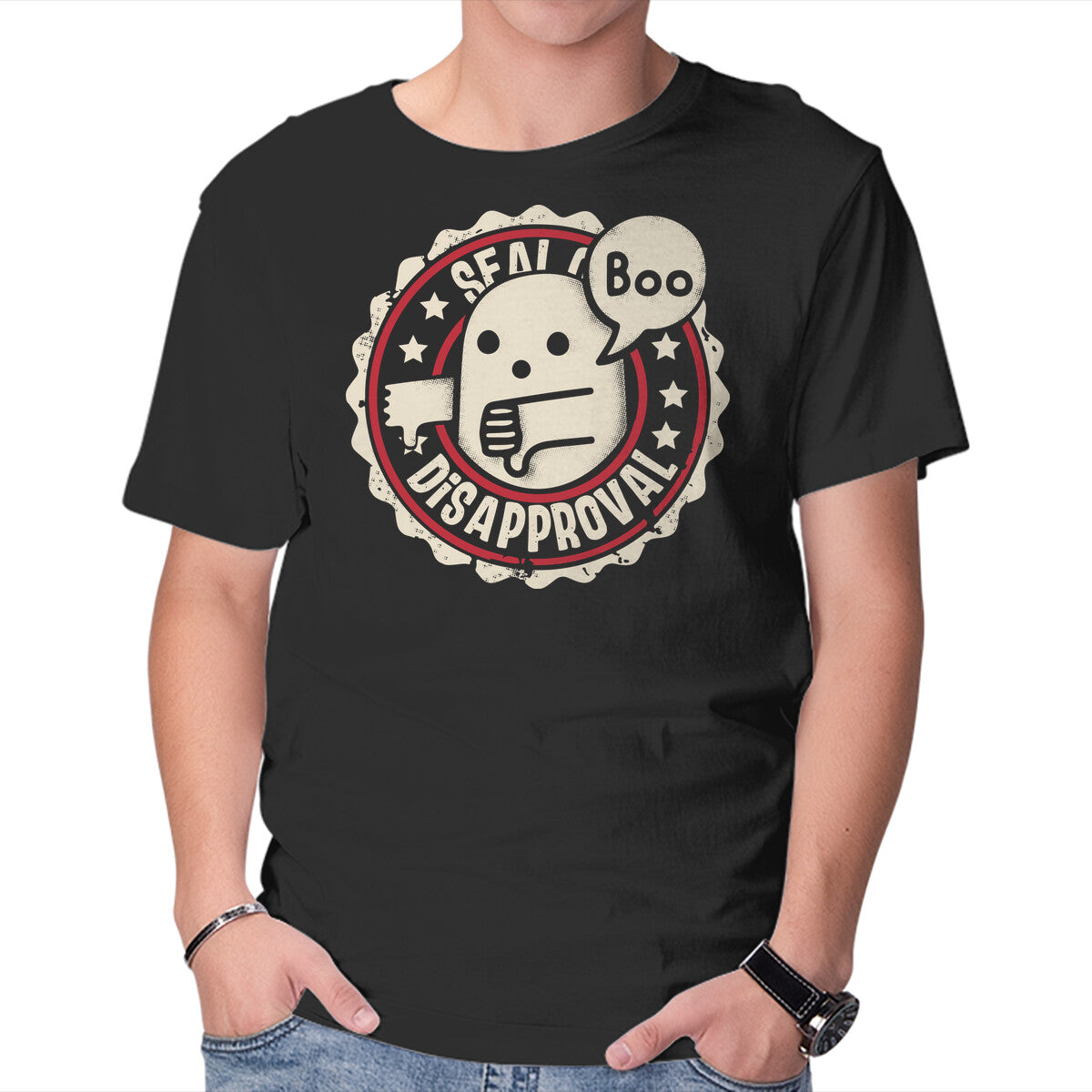 Unisex Crew Neck T-Shirt The Seal Of Disapproval Graphic Short Sleeve Casual Tee XXXL