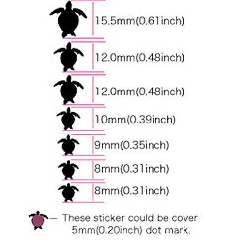 Jockomo Sea Turtle Position Marker Set, Customizable Inlay Stickers for Ukulele