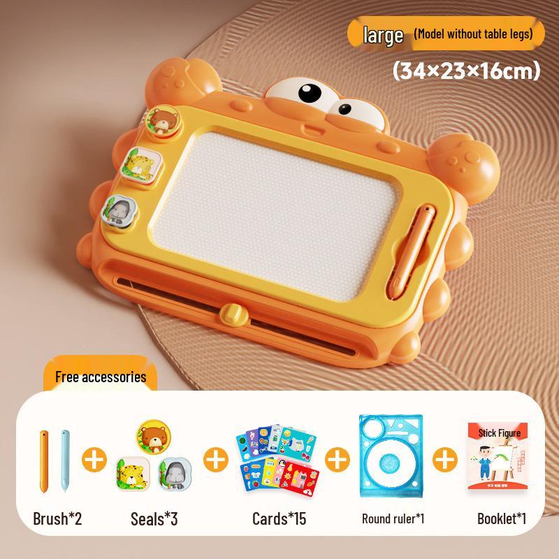 Magnetic Doodle Board with Geometric Stamps - Erasable Drawing Toy for Toddlers and Infants