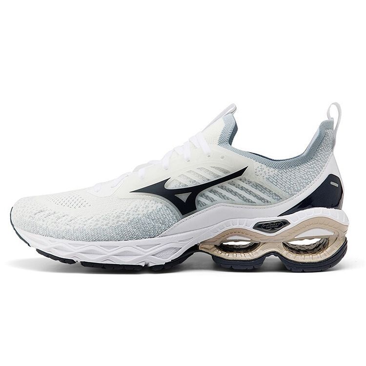 Mizuno Unisex Wave Rider 25 Running Shoes Black/White J1GC213390 45