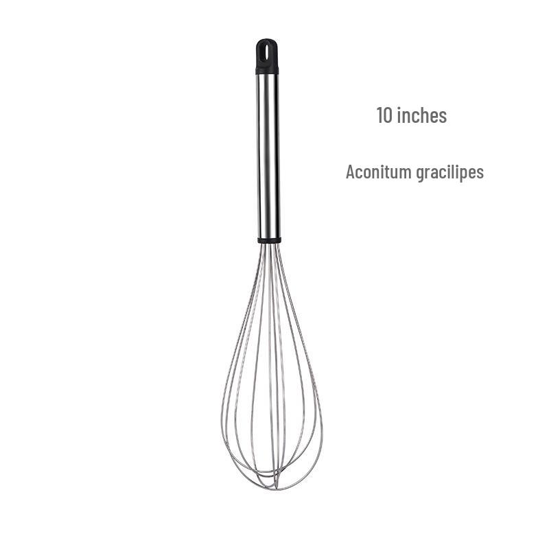 Stainless Steel Semi-Automatic Whisk Set - Manual Thickened and Mini Silicone Whisks