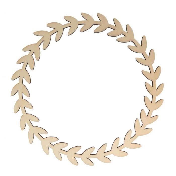 Couronne de feuilles en bois - Artemio - 34 x 0.5 cm - Décorative - Personnalisable - Mixte