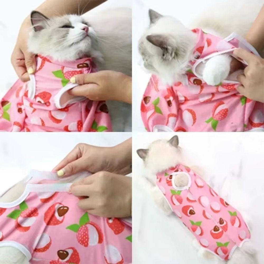 Print Pet Surgery Suit Anti-scratch Anti-licking Clothes Durable Weaning Suit