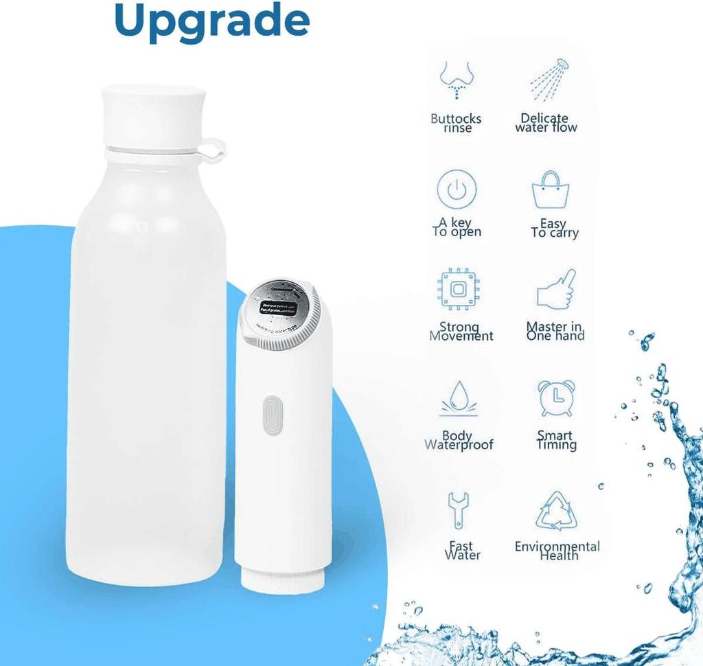 Dobíjecí přenosný cestovní bidetový rozprašovač pro osobní hygienu Přenosný bidet pro ženy, muže a děti Bidet na baterie