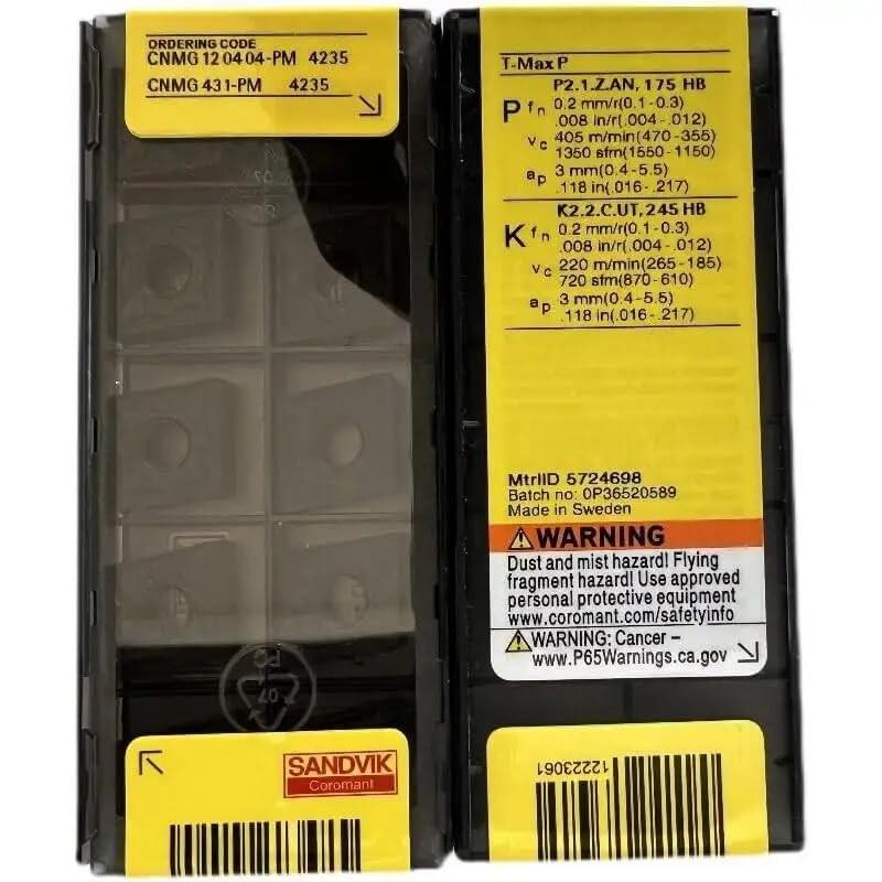 

Original Sandvik / CNMG120404-PM 4235 / CNC lathe carbide blade 10 PCS