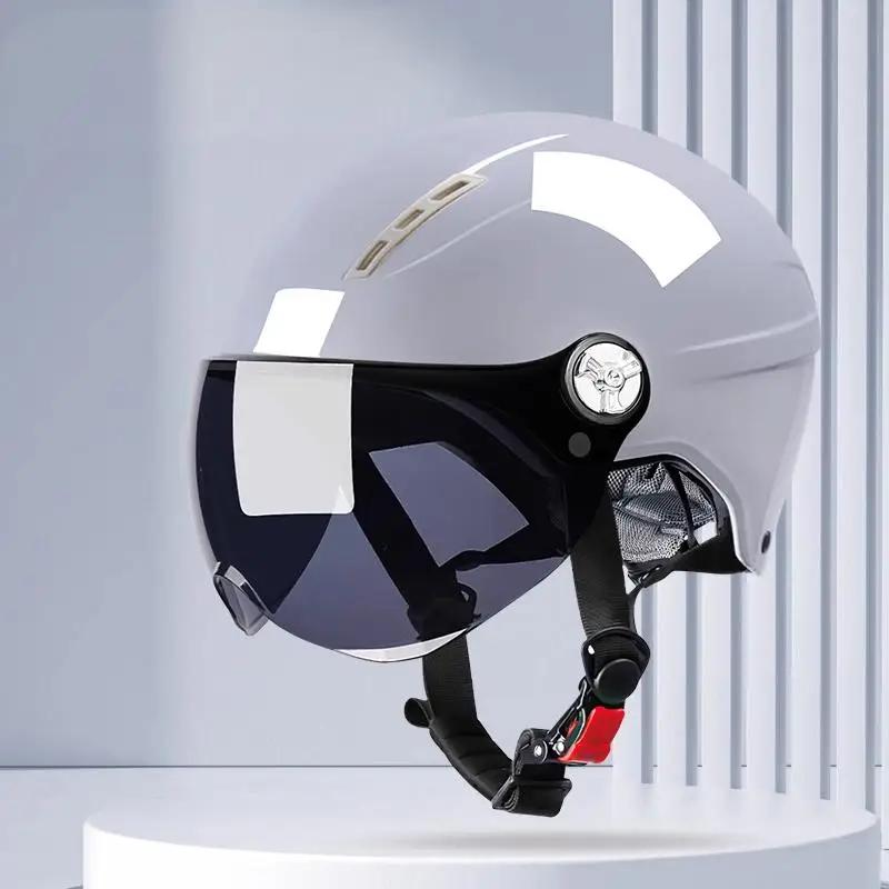 

2025 electric bicycle helmet motorcycle helmet unisex half helmet riding helmet gray men women армія зелений колір