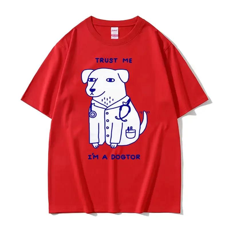 Men High Quality Fashion Tshirt Tops Trust Dogtor T Shirt Funny Doctor Top Gift T Shirts Aesthetic Clothes Tops