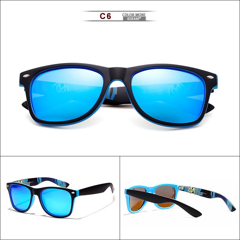 KDEAM male and female Sunglasses color film polarized driver outdoor