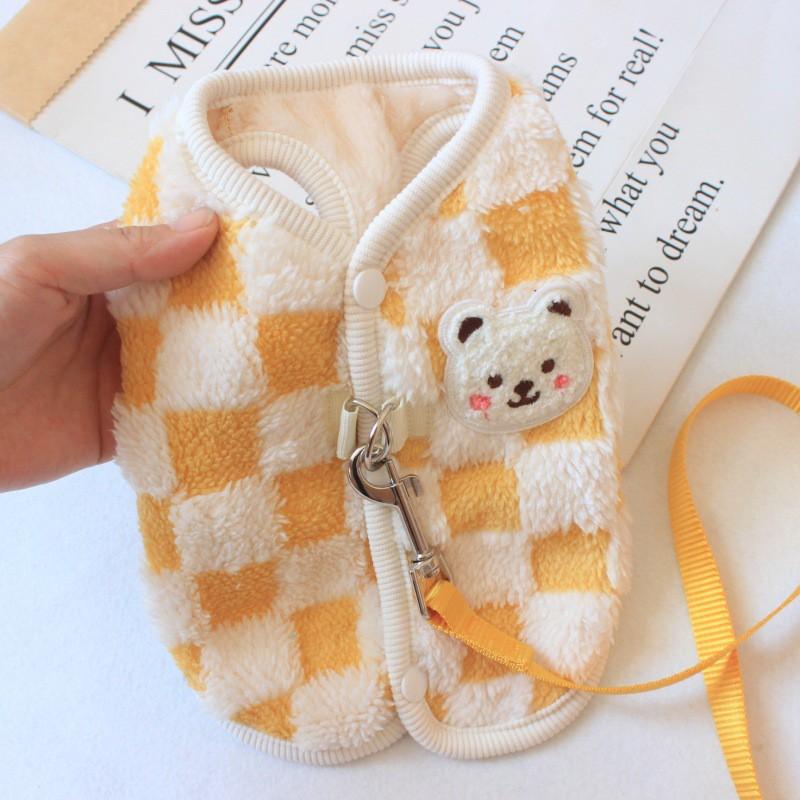 Warm Pet Vest Small Dogs Cats Winter Coat Hoodie Style Dog Sweater Teddy Poodle Shih Tzu Mini Breeds