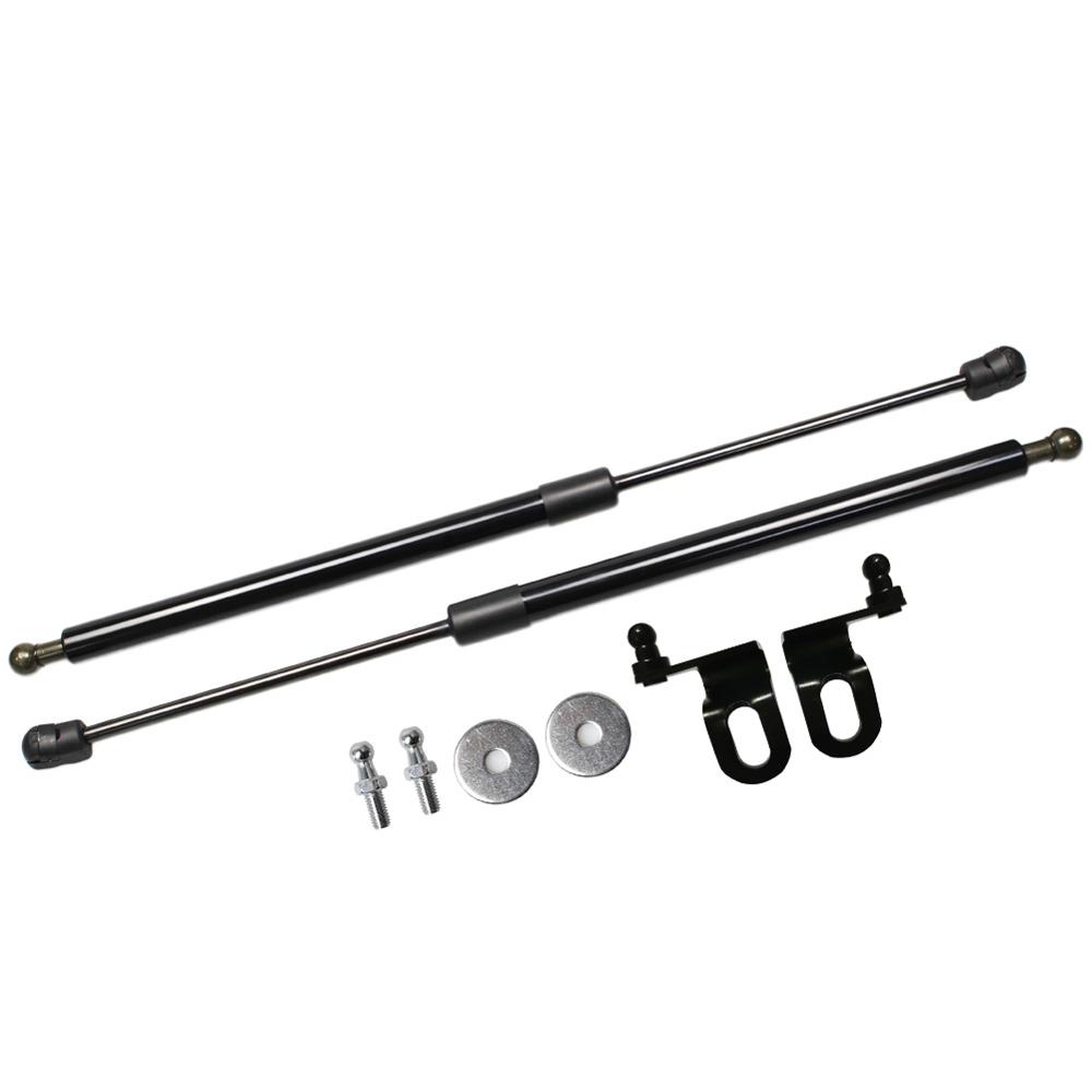 2PC Hood Damper For 1991-2007 08 Mitsubishi Montero/Pajero/Shogun MK2 V20 NH NK NJ NL Front Bonnet Gas Struts Lift Support Shock normal black