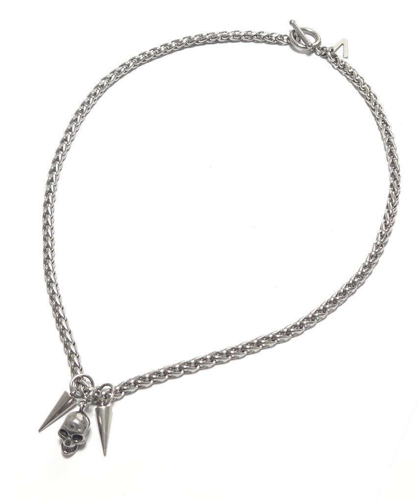 Vlack Veast Skull Double Cone Necklace _ Jw4510
